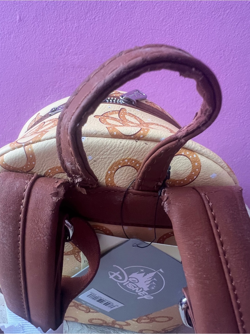 🥨 Loungefly Disney Pretzel Mini Backpack  Read Description - Picture 14 of 16